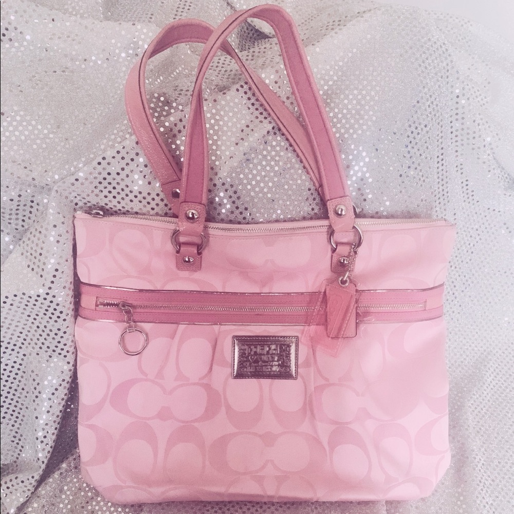 coach poppy handbag- pink